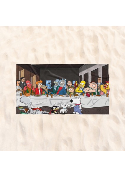 Champions Last Supper Plaj Havlusu - Microfiber modelleri