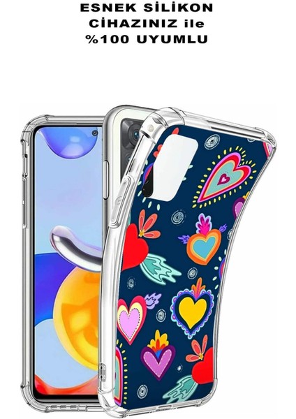 Samsung Galaxy J7 Core Uyumlu Retro Color 3 Baskılı Şeffaf Köşe Korumalı Antişok Kılıf