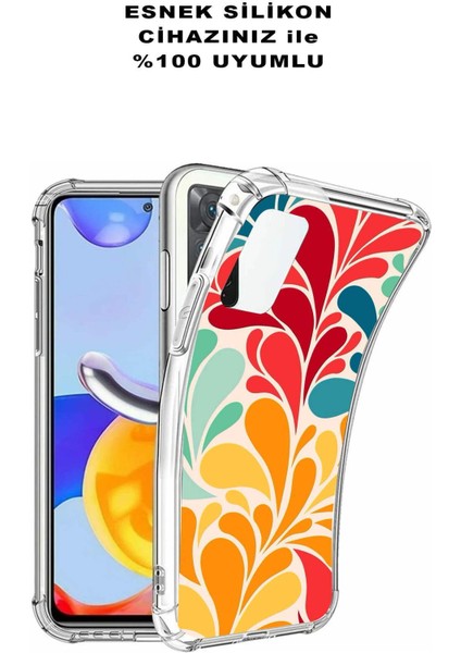 Tecno Spark 10C Uyumlu Retro Color 5 Baskılı Şeffaf Köşe Korumalı Antişok Kılıf