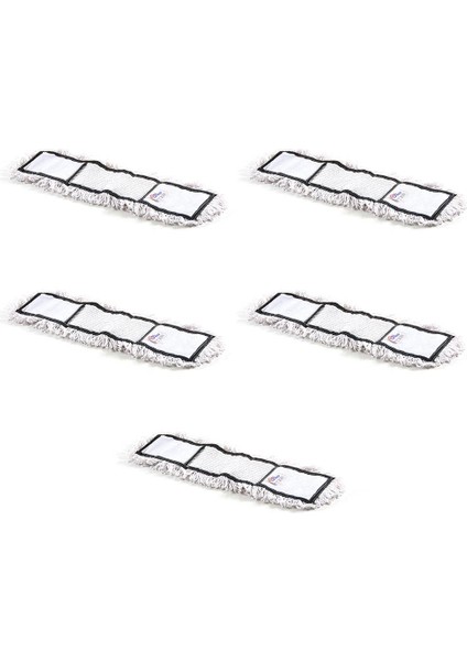 Nemli Palet Yedek Mop Paspas Başlığı Ucu - 50 Cm. / Nem Alıcı Mop - Pamuklu / Beyaz - 5 Adet