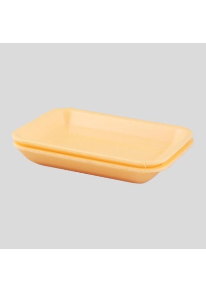 Tek Kullanımlık Köpük 2000 Gr. Sarı Servis Et Kıyma Saklama Tepsi Tabak -265X175X35MM. - 20 Adet