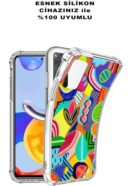 One Plus 9 Pro Uyumlu Retro Color 6 Baskılı Şeffaf Köşe Korumalı Antişok Kılıf modelleri