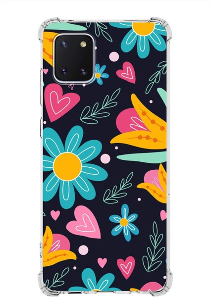 Samsung Galaxy Note 10 Lite Retro Color 1 Baskılı Şeffaf Köşe Korumalı Antişok Kılıf