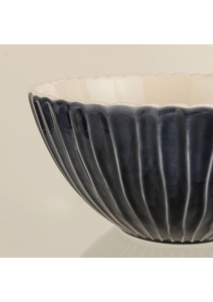 Seasıde Çizgili Kase - 22X11 cm Marin Mavi fırsatları