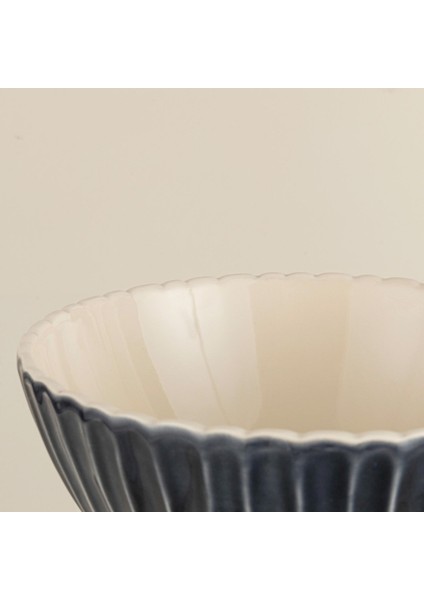 Seasıde Çizgili Kase - 22X11 cm Marin Mavi indirimleri