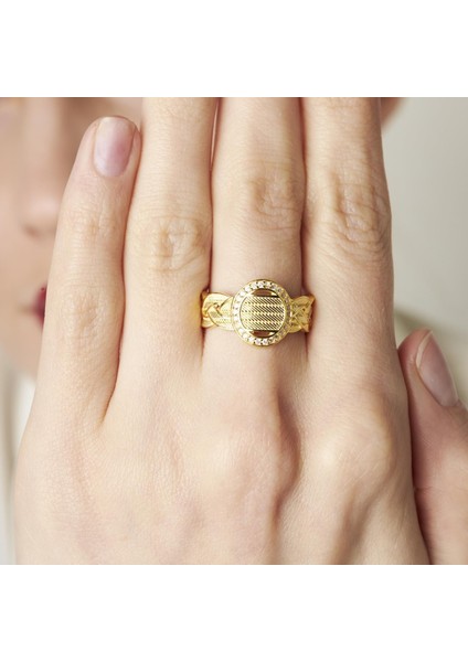 Örgülü Taşlı Yüzük Modeli modelleri