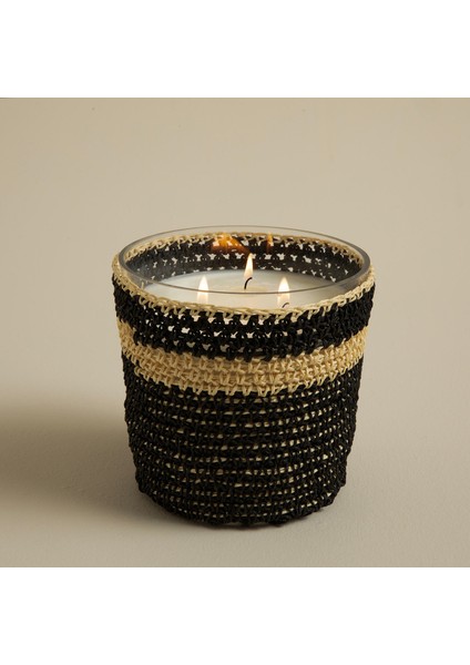 Boho Black&white Tığ Işi Kokulu Mum 12X13 cm Siyah fiyatları