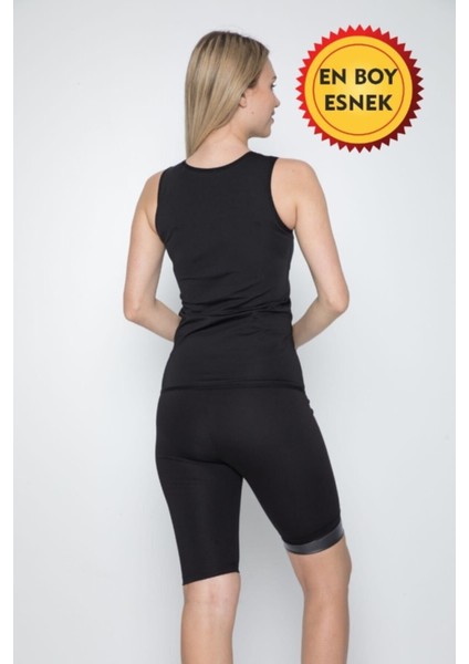 Unisex Sauna Askılı Atlet ve Kısa Termal Tayt 2'li Egzersiz Spor Takımı modelleri