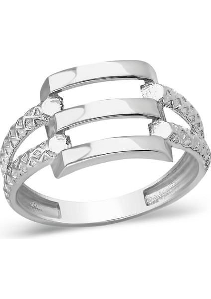 Desenli Yanlarla Üç Sıralı Yüzük fiyatları