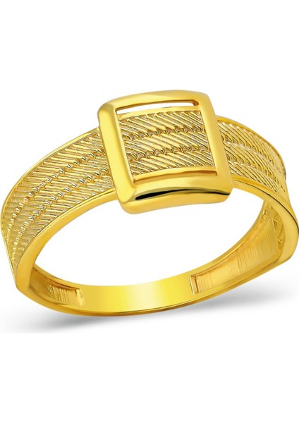 Üç Sıralı Dikdörgen Tokalı Yüzük