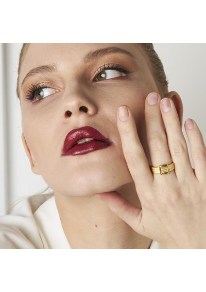 Üç Sıralı Dikdörgen Tokalı Yüzük indirimleri