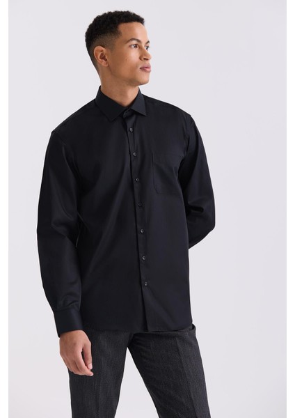 Siyah Classic Fit %100 Pamuk Gömlek fiyatları