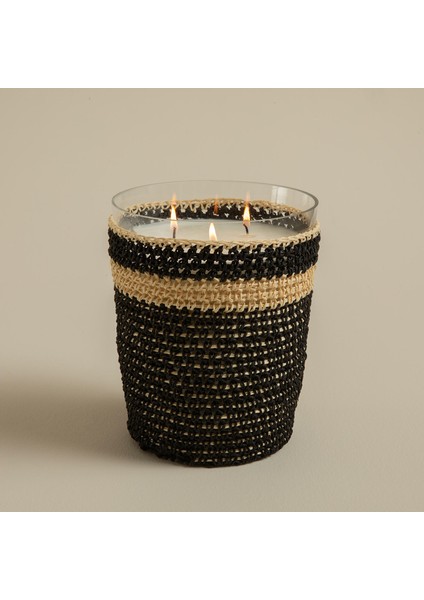 Boho Black&white Tığ Işi Kokulu Mum 14X17 cm Siyah fiyatları
