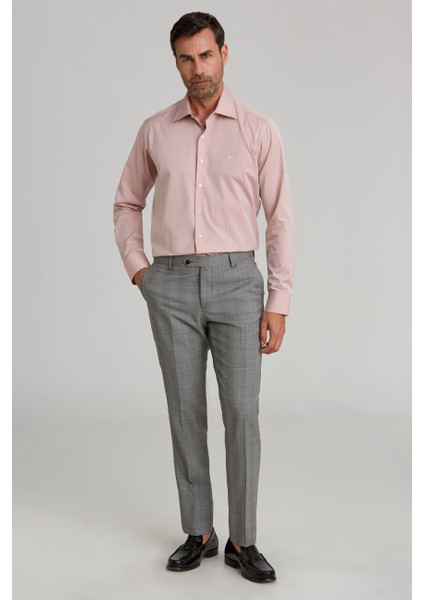Modern Fit Gri Klasik Erkek Pantolon PPNK22K22223_D55