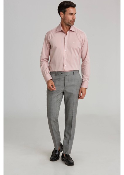 Modern Fit Gri Klasik Erkek Pantolon PPNK22K22223_D55