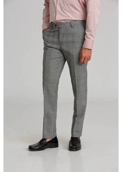 Modern Fit Gri Klasik Erkek Pantolon PPNK22K22223_D55