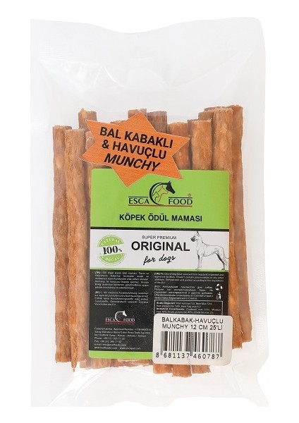 Munchy Çubuk Balkabaklı Havuçlu 12 cm 8 gr 25'li
