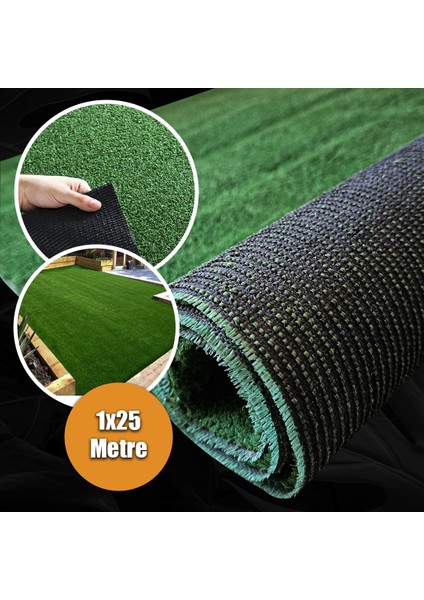 7 mm Çim Halı 1 x 25 Metre Suni Dekoratif Çim Halı Kaydırmaz Tabanlı Yapay Çim Paspası fiyatları