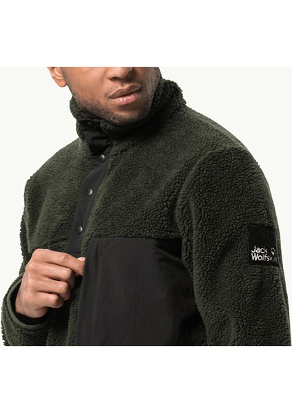 Pank Snap Erkek Outdoor Polar Sweatshirts 1710601-4018 Haki fırsatları