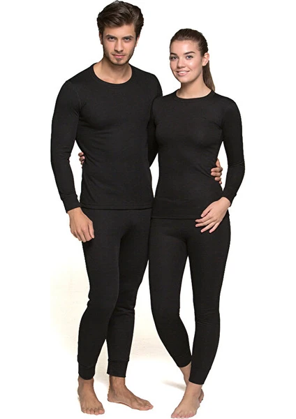 Thermoform Heavy Termal İçlik Unisex Termal İçlik Takım HZT1001 Siyah