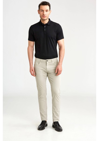 Regular Fit Taş Gabardin Spor Erkek Pantolon PNSGBR122300300_D60