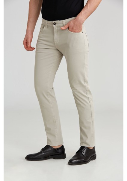 Regular Fit Taş Gabardin Spor Erkek Pantolon PNSGBR122300300_D60
