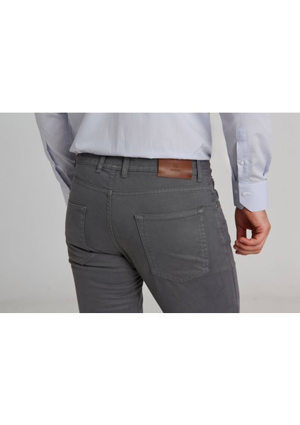 Regular Fit 5 Cepli Kahve Gabardin Spor Erkek Pantolon PNSGBR122301300_D11