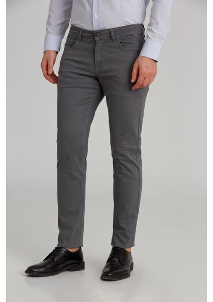 Regular Fit 5 Cepli Kahve Gabardin Spor Erkek Pantolon PNSGBR122301300_D11