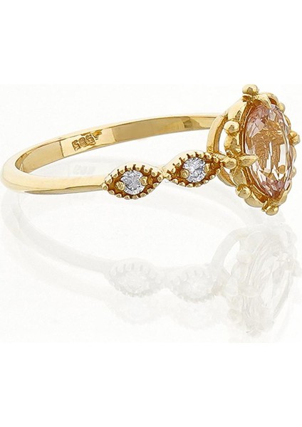 Vintage Morganite Tektaş Pırlanta Yüzük modelleri