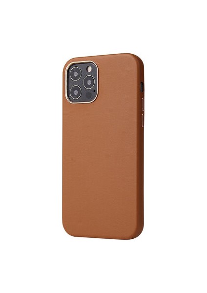iPhone 12 Pro Max Kılıf Pu Deri ve Kadife Kaplamalı Eyzi Premium Kapak