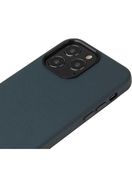 iPhone 12 Pro Max Kılıf Pu Deri ve Kadife Kaplamalı Eyzi Premium Kapak