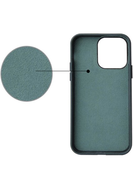 iPhone 12 Pro Max Kılıf Pu Deri ve Kadife Kaplamalı Eyzi Premium Kapak