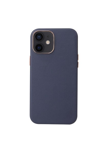 iPhone 12 Kılıf Pu Deri ve Kadife Kaplamalı Eyzi Premium Kapak