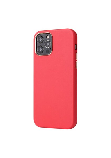 iPhone 12 Pro Kılıf Pu Deri ve Kadife Kaplamalı Eyzi Premium Kapak