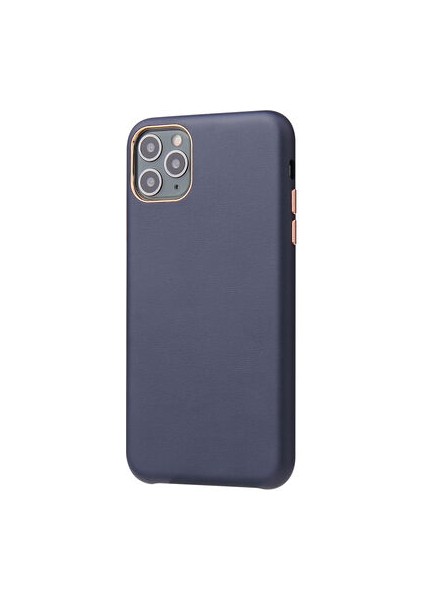 iPhone 11 Pro Max Kılıf Pu Deri ve Kadife Kaplamalı Eyzi Premium Kapak