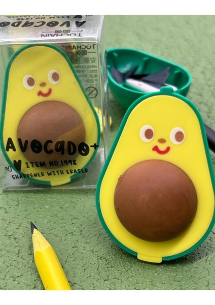 Sevimli Avocado Silgili Kalemtraş / Kalem Açacağı