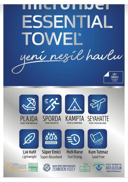 80X150CM Plaj Havlusu & Banyo Havlusu Su Emici Kum Tutmaz Organik Mikrofiber Pamuk indirimleri