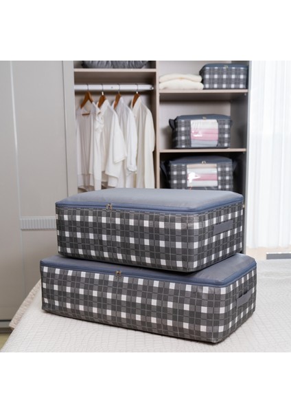 3 Adet Mega Boy Çizgi Desen Baskılı Gri Baza Altı Düzenleyici Yastık Yorgan Kıyafet Hurcu 75X40X20 cm fiyatları