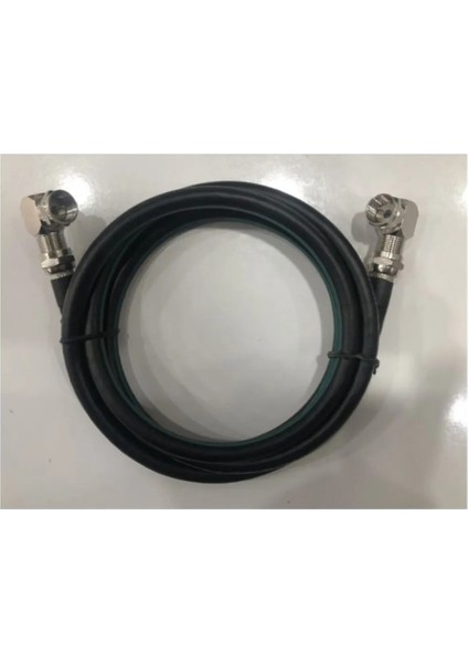 2 Metre L Tipi F Konnektörlü 90 Derece Çevirmeli Hazır Anten Uydu Kablosu Hazır Tak Kullan Siyah fiyatları