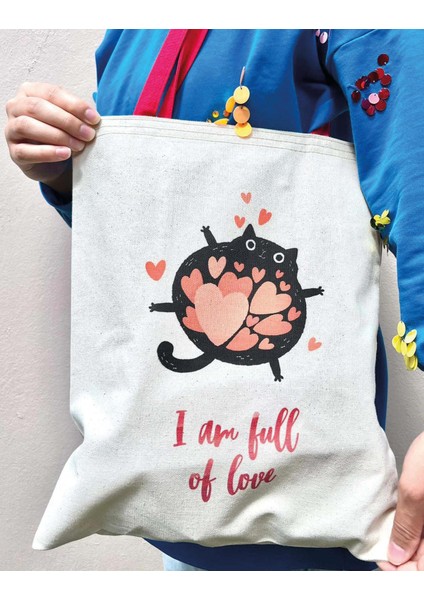 Full Of Love Kanvas Çanta İç Cepli fiyatları