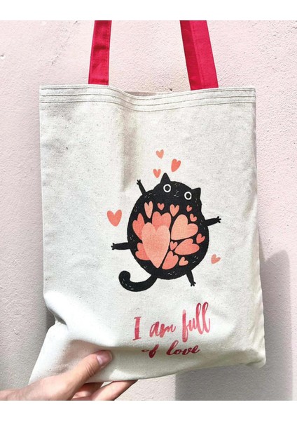 Full Of Love Kanvas Çanta İç Cepli fırsatları