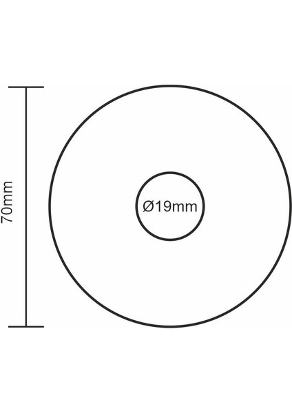 Paslanmaz 304 Yuvarlak Zil Butonu Ø70MM