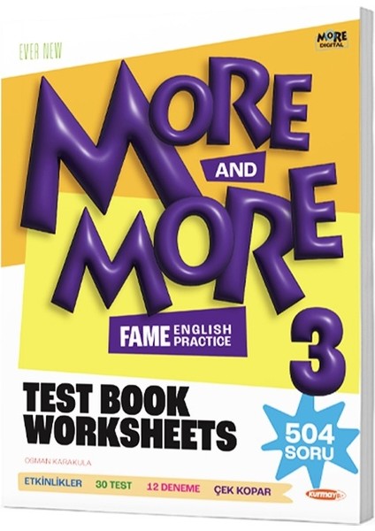 Kurmay Yayınları More and More Worksheets 3 Test Book