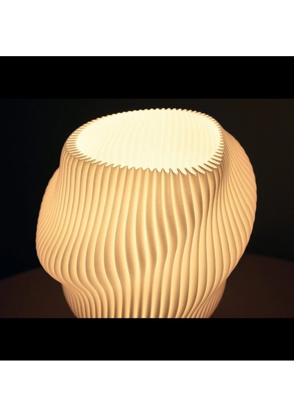Dekoratif 3D Masa Lambası Dollop