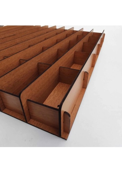 Mdf Ahşap Hobi Araba Rafı Ceviz 50 Araçlık (Kişiye Özel Isimli) Modern Modern 50 cm 5 cm Garantisiz