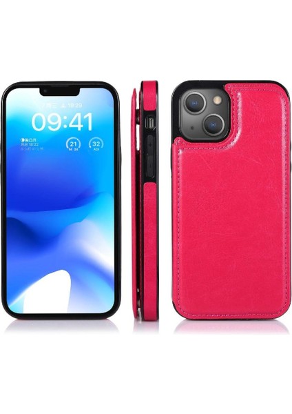 Kart Tutucu Kickstand Kart Yuvaları ile IPhone 14 Artı Cüzdan Durumda Pu (Yurt Dışından)