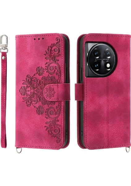 Oneplus 11 Için Flip Case Kabartmalı Çoklu Kredi Kartı Yuvaları Darbeye (Yurt Dışından)