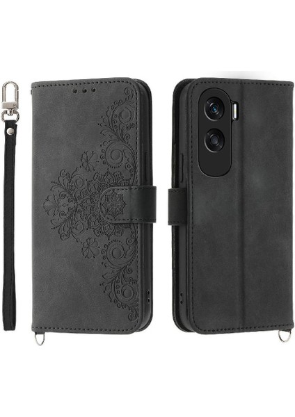 Onur X50I Çoklu Kredi Kartı Yuvaları Kabartmalı Bileklik Için Flip Case (Yurt Dışından)