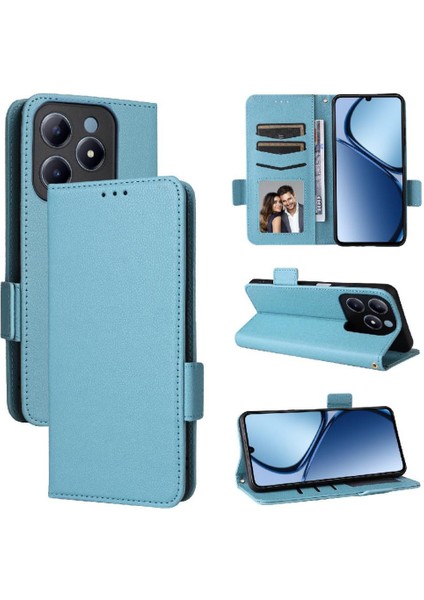 Realme C63 4g Için Flip Case Pu Deri Cüzdan Manyetik Yan Toka Kartı (Yurt Dışından)