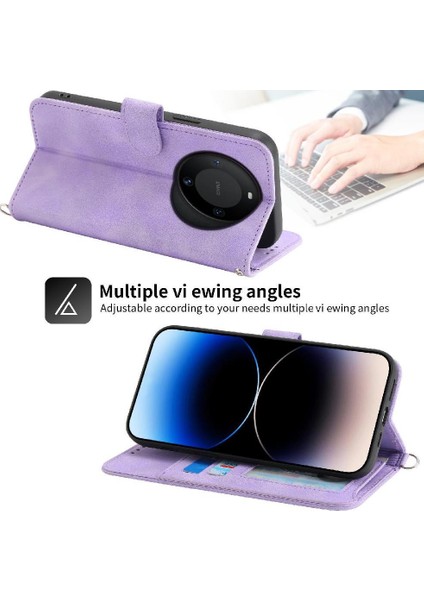 Huawei Mate 60 Bileklik Kabartmalı Çoklu Kredi Kartı Için Flip Case (Yurt Dışından) indirimleri